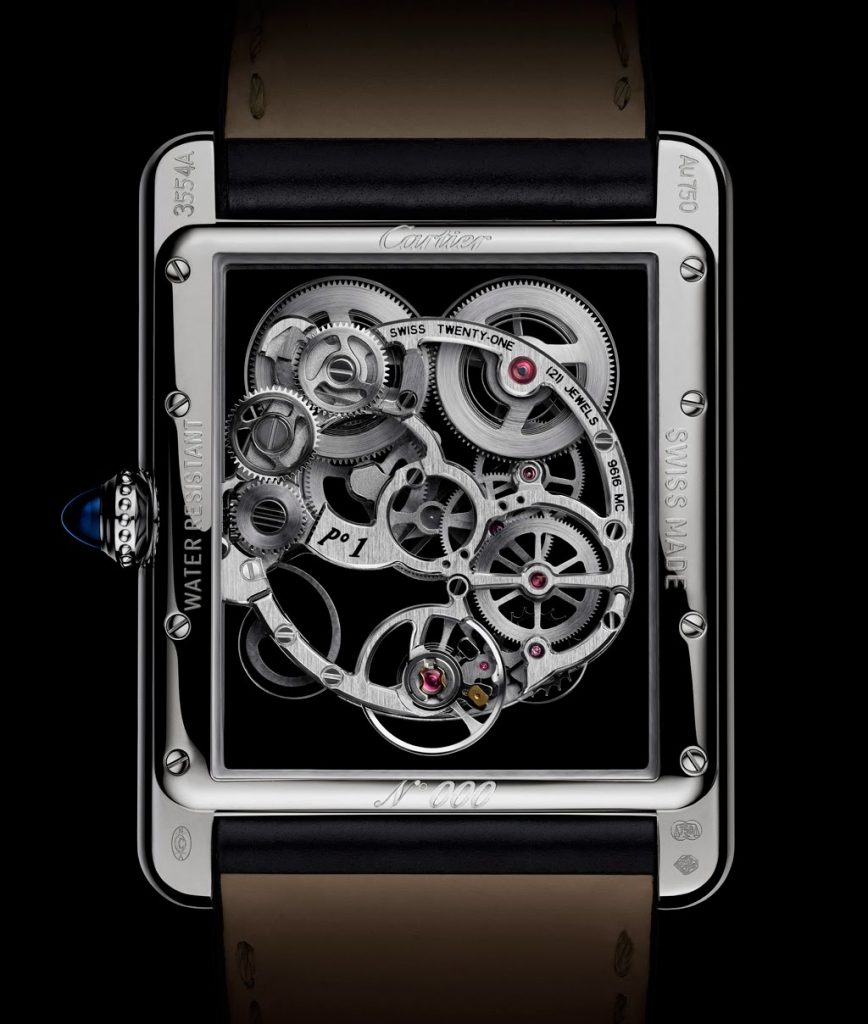 Cartier Tank Louis Cartier Sapphire Skeleton W5310012 Replica