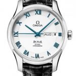 Replica a buon mercato Omega De Ville Annual Calendar Platinum su cinturino in pelle