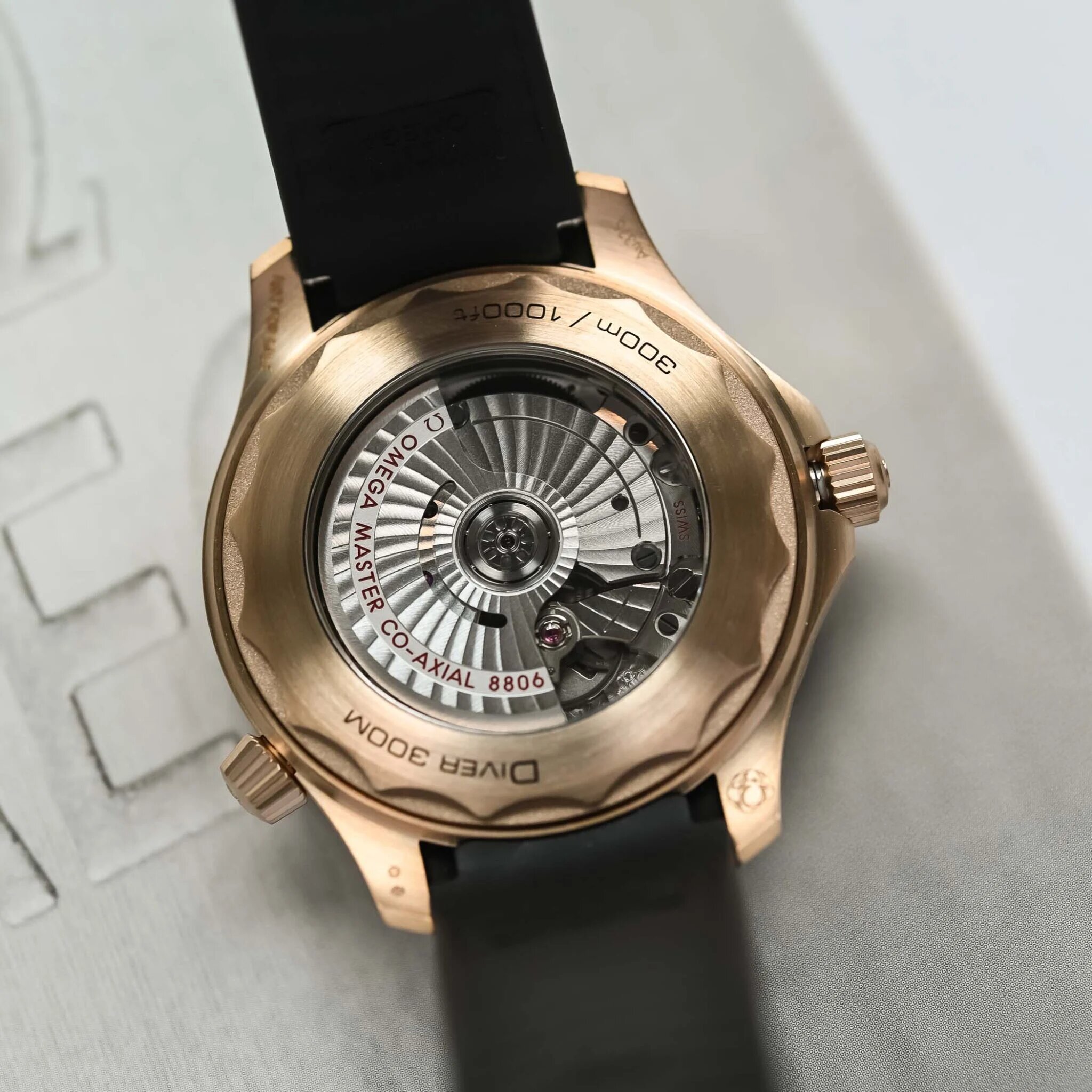 Omega Seamaster Diver 300M Bronz Gold and Burgundy Replica